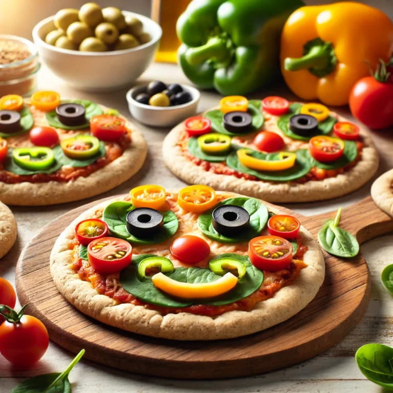Mini Veggie Pizza Faces